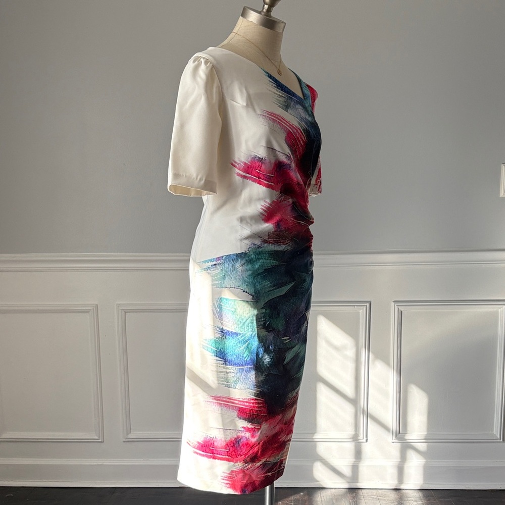 Rickie Freeman x Teri Jon Abstract Print Sheath Dress - Picture 5 of 13